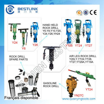 Y20 Y24 Hand Hold Vertical Pneumtatic Rock Drill